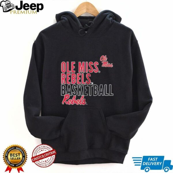Ole Miss basketball text logo overlay shirt