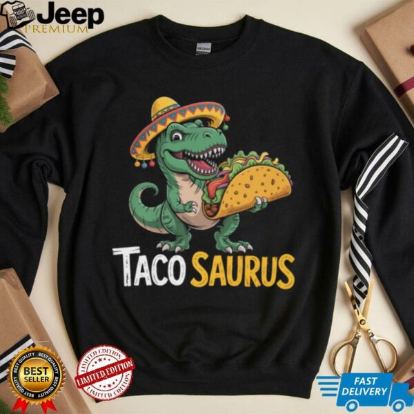 Tacosaurus Funny Taco Lover Men Kids T Rex Dinosaur T Shirt