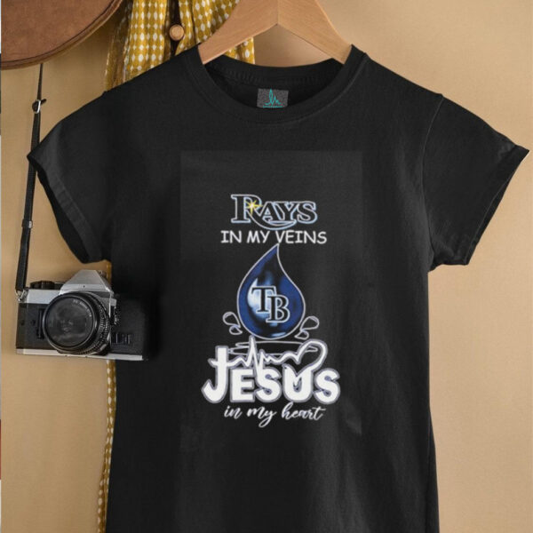 Tampa Bay Rays in my veins Jesus in my heart drop blood shirt