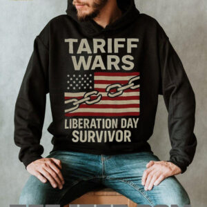 Tariff wars liberation day survivor American flag shirt0