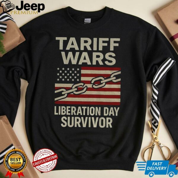 Tariff wars liberation day survivor American flag shirt