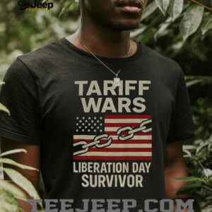 Tariff wars liberation day survivor American flag shirt3
