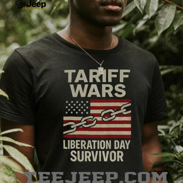 Tariff wars liberation day survivor American flag shirt
