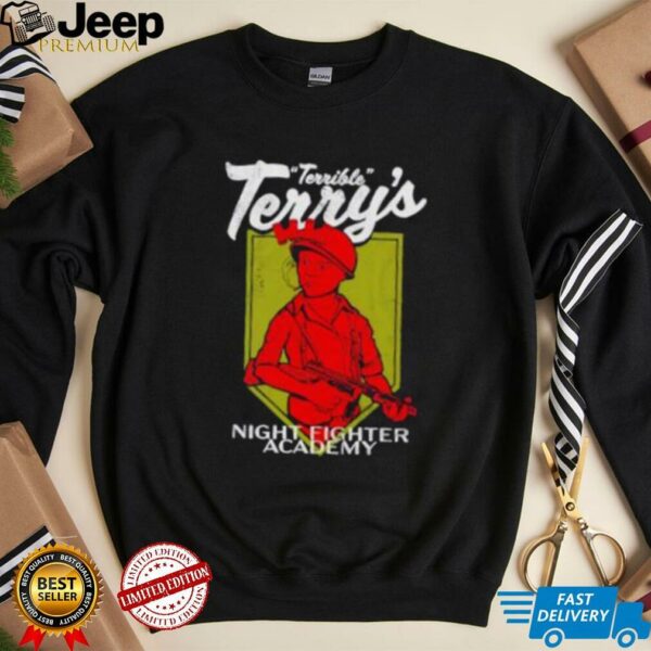 Terrible Terry night fighter academy cartoon shirt
