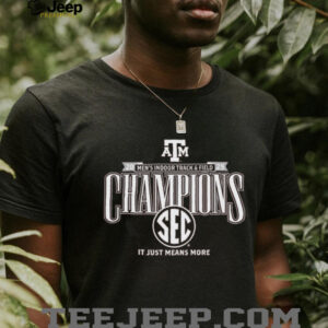 Texas AM Aggies 2025 SEC Mens Indoor Track Field Champions Locker Room T Shirt4