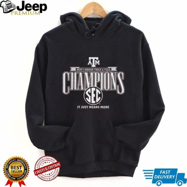 Texas A&M Aggies 2025 SEC Men’s Indoor Track & Field Champions Locker Room T Shirt