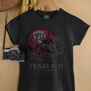 Texas AM Aggies Youth Heather Dripping Football T Shirt0