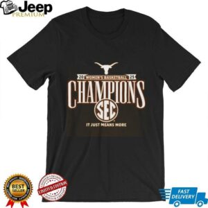 Texas Longhorns 2025 SEC Womens Basketball Regular Season Champions Locker Room T Shirt2