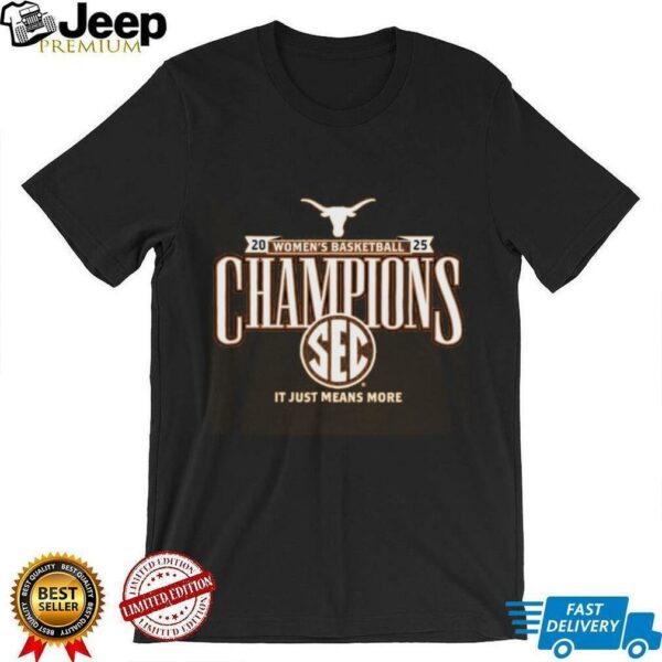 Texas Longhorns 2025 SEC Women’s Basketball Regular Season Champions Locker Room T Shirt