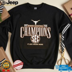 Texas Longhorns 2025 SEC Womens Basketball Regular Season Champions Locker Room T Shirt3