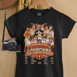 Texas Longhorns 2025 Womens Basketball Final Four birmingham regional signatures shirt3