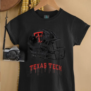 Texas Tech Red Raiders Youth Heather Dripping Football  T Shirt