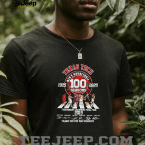 Texas Tech mens basketball 100 seasons 1925 2025 thank you for the memories unisex t shirt