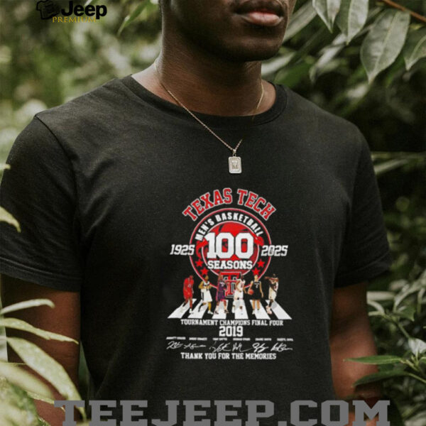 Texas Tech mens basketball 100 seasons 1925 2025 thank you for the memories unisex t shirt