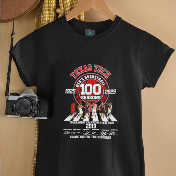 Texas Tech mens basketball 100 seasons 1925 2025 thank you for the memories unisex t shirt