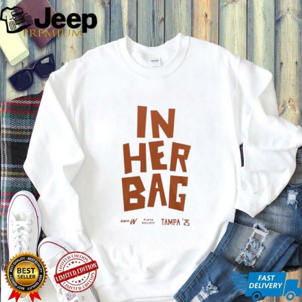 Texas Women’s Basketball in her bag shirt