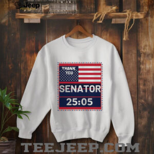 Thank you Senator Cory Booker 25 hours 5 minutes American flag shirt2