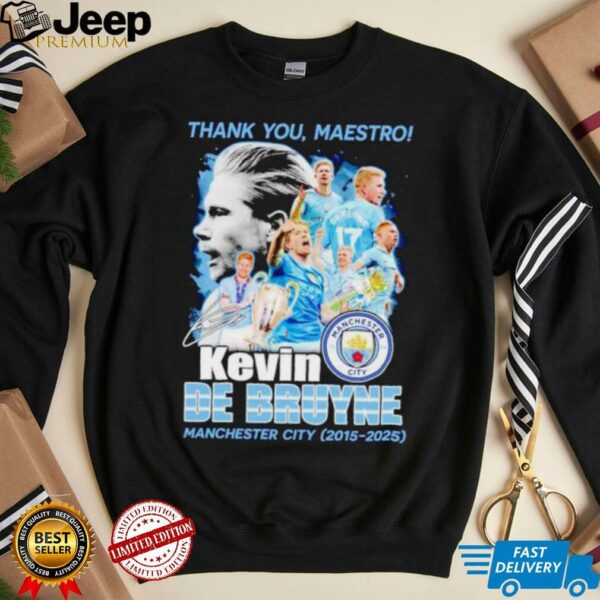Thank you maestro Kevin De Bruyne Manchester City 2015 2025 shirt
