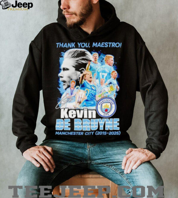 Thank you maestro Kevin De Bruyne Manchester City 2015 2025 shirt