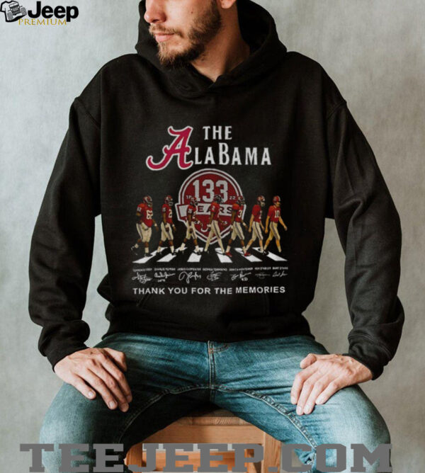 The Alabama Crimson Tide Abbey Road 133 Years Thank You For The Memories signatures shirt