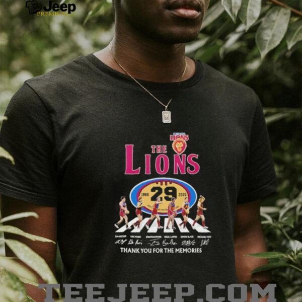 The Brisbane Lions 1996 2025 thank you for the memories shirt