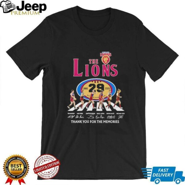 The Brisbane Lions 1996 2025 thank you for the memories shirt