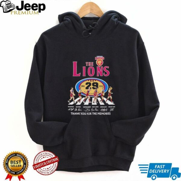 The Brisbane Lions 1996 2025 thank you for the memories shirt