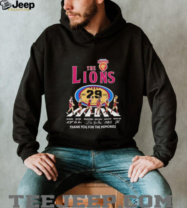 The Brisbane Lions 1996 2025 thank you for the memories shirt