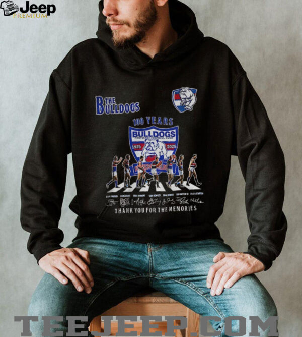 The Bulldogs Footscray Football Club 100 years Abbey Road signatures shirt