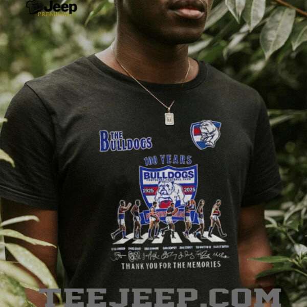 The Bulldogs Footscray Football Club 100 years Abbey Road signatures shirt