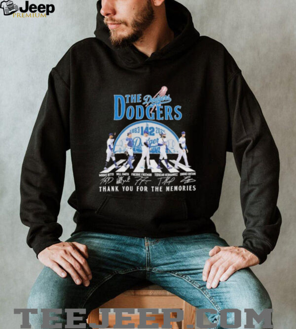 The Los Angeles Dodgers 1883 2025 142th Thank You For The Memories Signatures T shirts