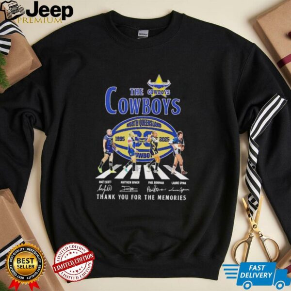 The North Queensland Cowboys 1995 2025 thank you for the memories shirt