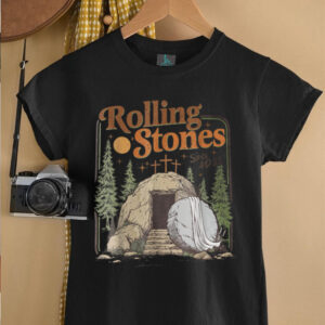 The Stone Was Rolled Away He Is Alive Retro Christian Easter T Shirt