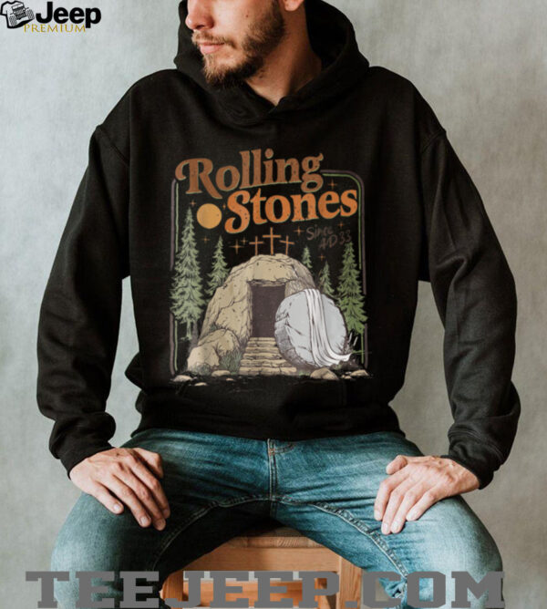 The Stone Was Rolled Away He Is Alive Retro Christian Easter T Shirt