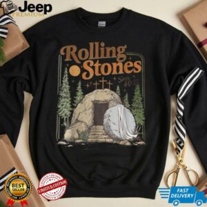 The Stone Was Rolled Away He Is Alive Retro Christian Easter T Shirt3