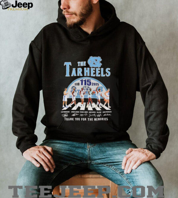 The Tar Heels men’s basketball 1910 2025 Abbey Road thank you for the memories shirt