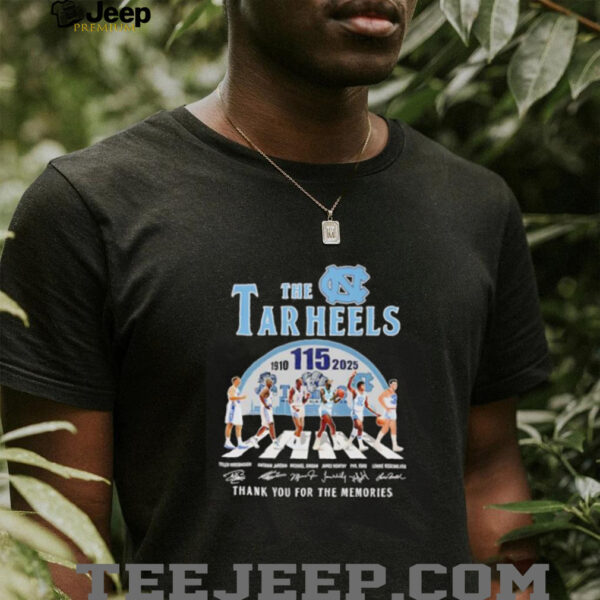 The Tar Heels men’s basketball 1910 2025 Abbey Road thank you for the memories shirt