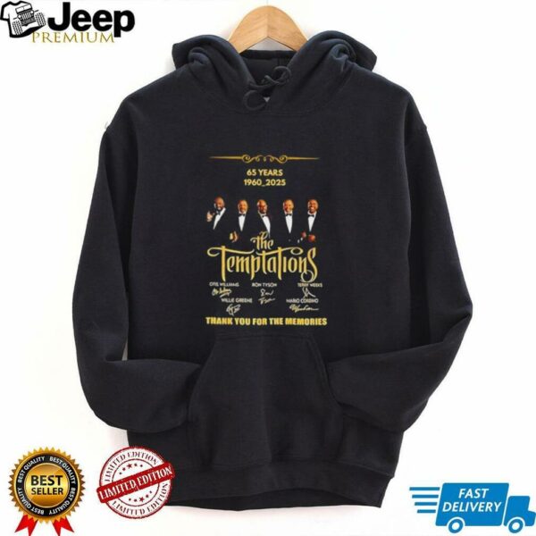 The Temptations 65 years 1960 2025 thank you for the memories signatures shirt