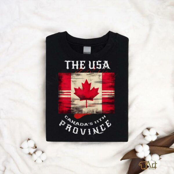 The USA Canada’s 11th Province Funny Canada Flag Funny Leaf Shirt