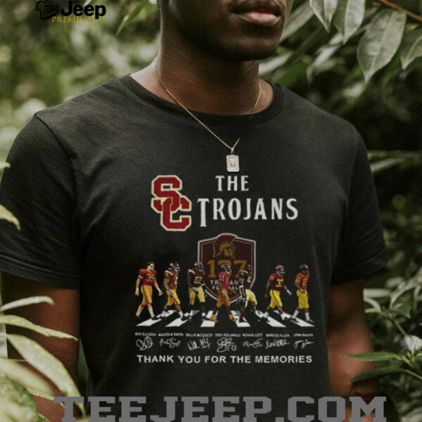 The USC Trojans Abbey Road 137 Years Thank You For The Memories signatures shirt