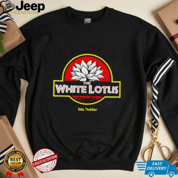The White Lotus style Jurassic Park Isla Nublar shirt