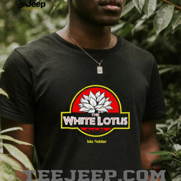 The White Lotus style Jurassic Park Isla Nublar shirt
