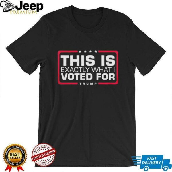 This is exactly what I voted for Trump shirt