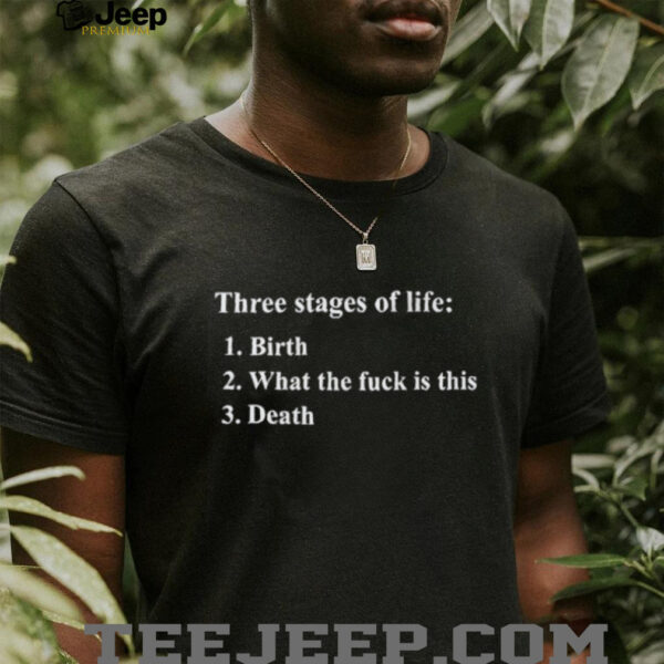 Three stages of life birth what the fuck is this death shirt