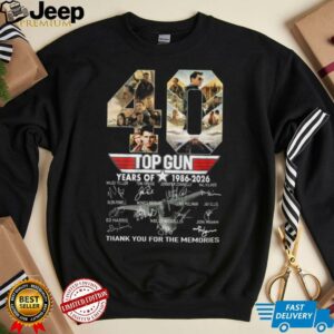Top Gun 40 Years Of 1986 2026 Thank You For The Memories T Shirt3
