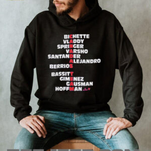 Toronto Blue Jays Bichette Vladdy Springer Varsho Santander Alejandro Berrios Bassitt Gimenez Gausman Hoffman Canada’s Team Names 2025 T shirts