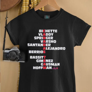 Toronto Blue Jays Bichette Vladdy Springer Varsho Santander Alejandro Berrios Bassitt Gimenez Gausman Hoffman Canadas Team Names 2025 T shirts2