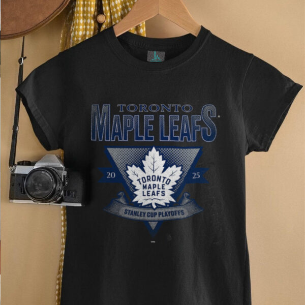 Toronto Maple Leafs Fanatics Heather Charcoal 2025 Stanley Cup Playoffs Crossbar Tri Blend T Shirt
