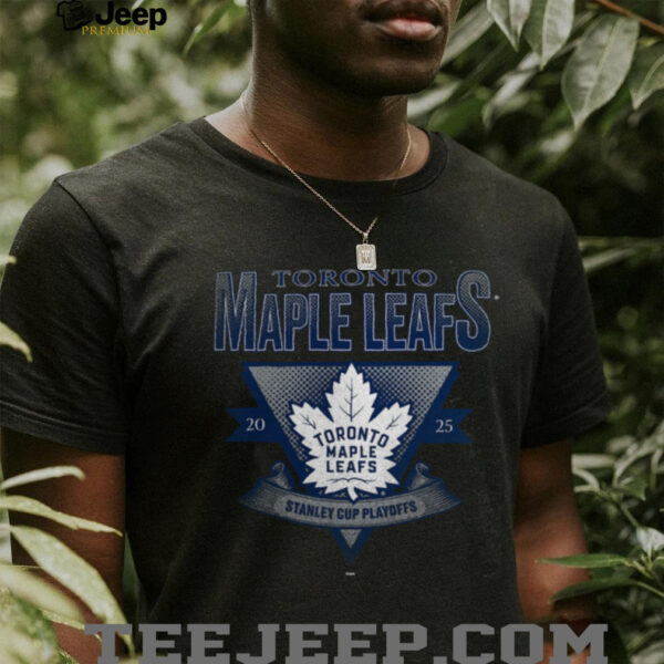 Toronto Maple Leafs Fanatics Heather Charcoal 2025 Stanley Cup Playoffs Crossbar Tri Blend T Shirt
