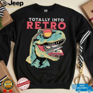 Totally Into Retro Dinosaur T rex VHS Cassette Tape Vintage T Shirt